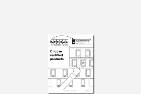 Coloring Sheets: Take C.H.A.R.G.E. of Battery Safety