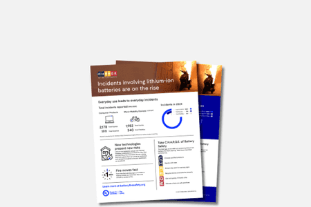 Take C.H.A.R.G.E. of Battery Safety Infographic