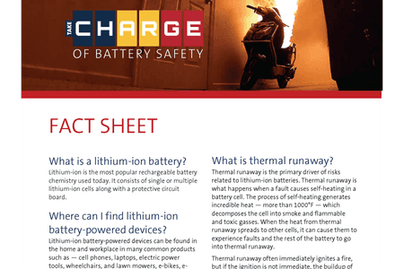 Take C.H.A.R.G.E. of Battery Safety Fact Sheet